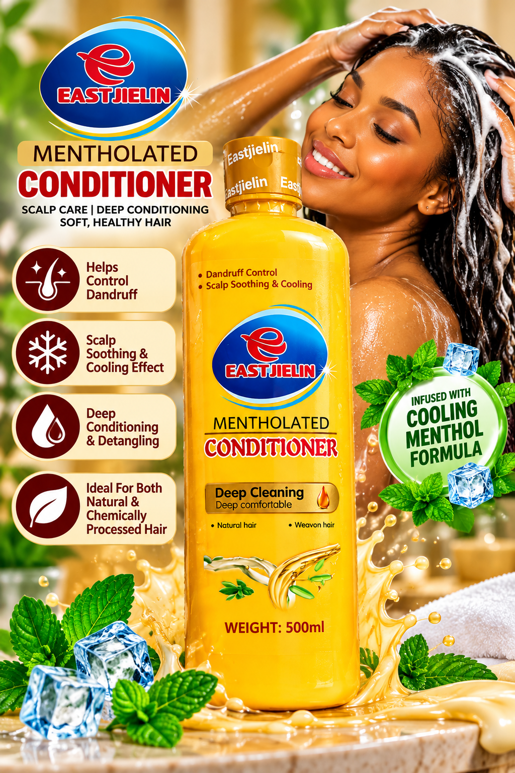 East Jielin Dandruff Control Mentholated Conditioner