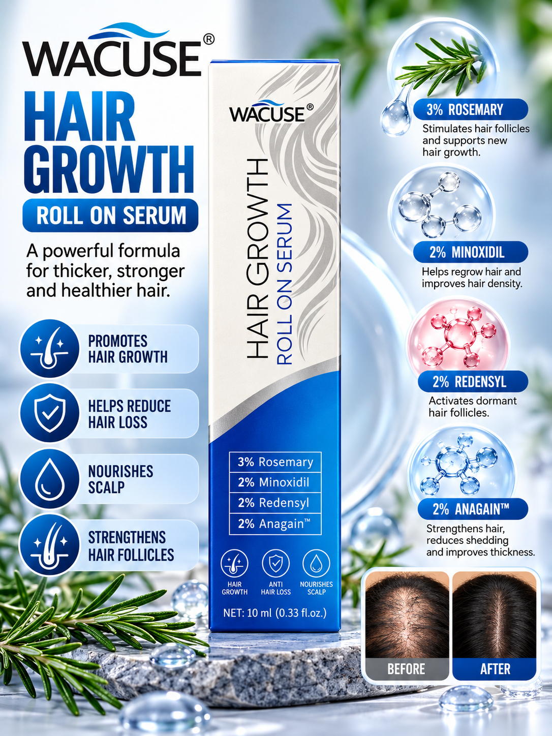Wicuse Hair Growth Roll-On Serum