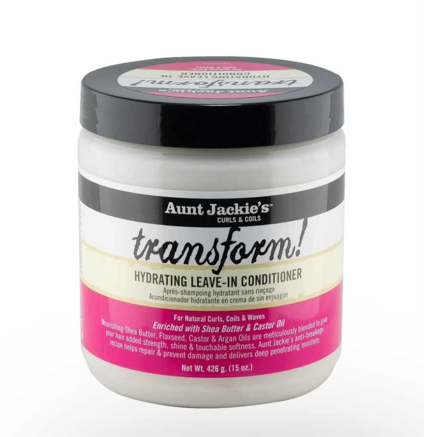 AUNT JACKIE’S TRANSFORM! HYDRATING LEAVE-IN CONDITIONER 15OZ