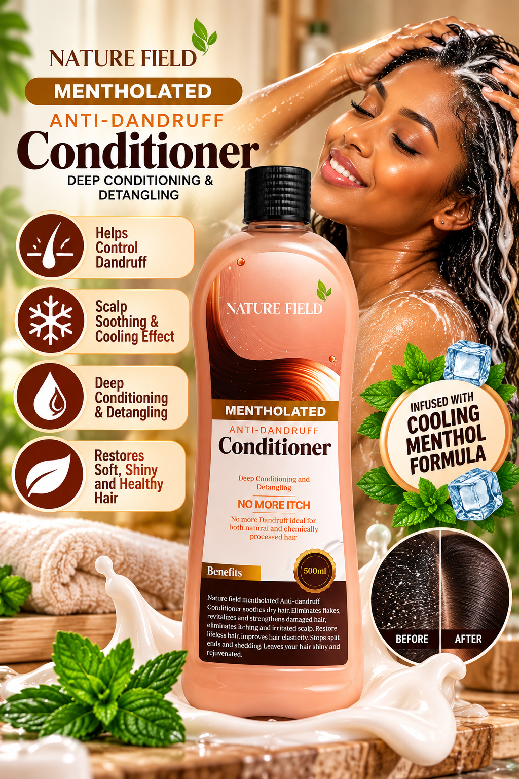 Nature Field Mentholated Anti-Dandruff Conditioner