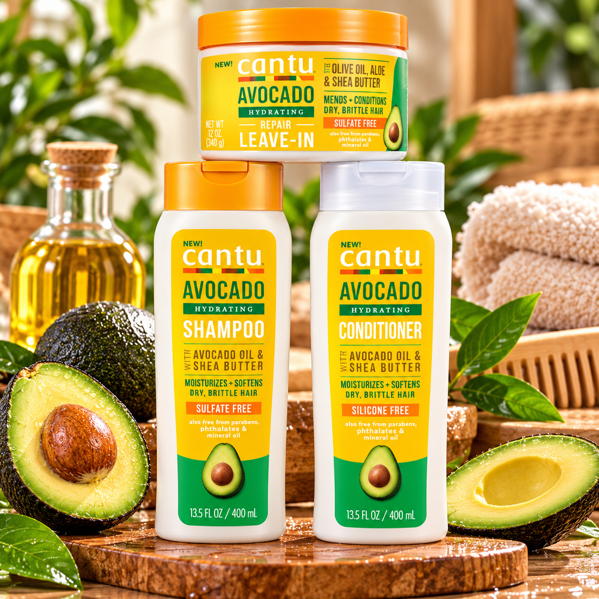 Cantu Avocado Hydrating Hair Care Bundle
