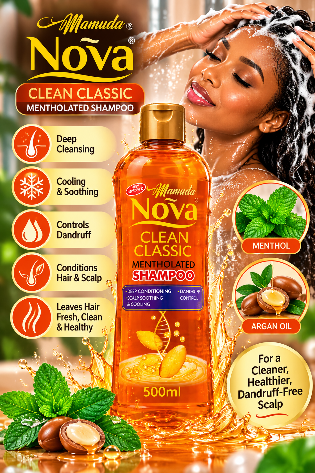 Mamuda Nova Clean Classic Mentholated Shampoo