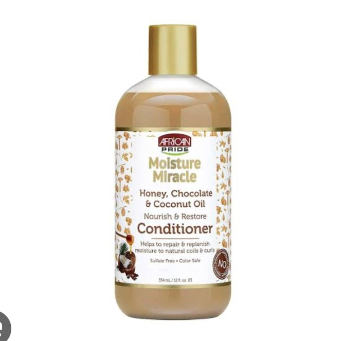 African Pride Moisture Miracle Honey, Chocolate & Coconut Oil Nourish & Restore Conditioner