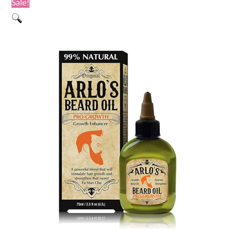 ARLO’S ORIGINAL BEARD OIL- PRO GROWTH WITH CASTOR OIL GROWTH ENHANCER