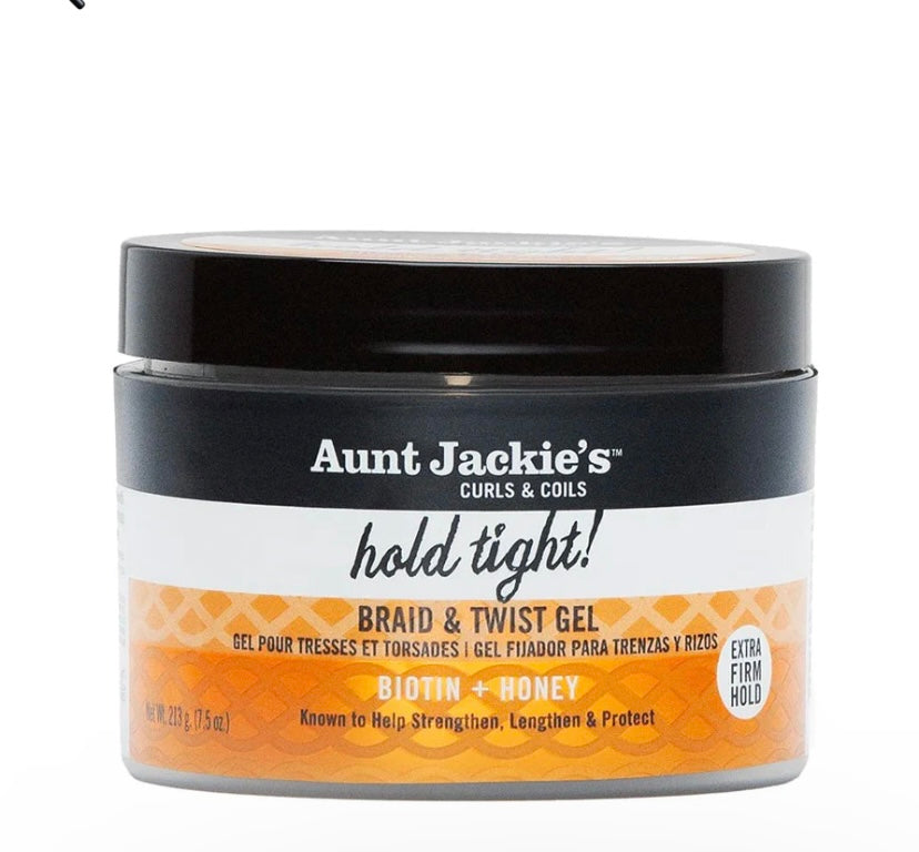 AUNT JACKIE’S HOLD TIGHT! BRAID & TWIST GEL WITH EXTRA FIRM HOLD 7.5OZ