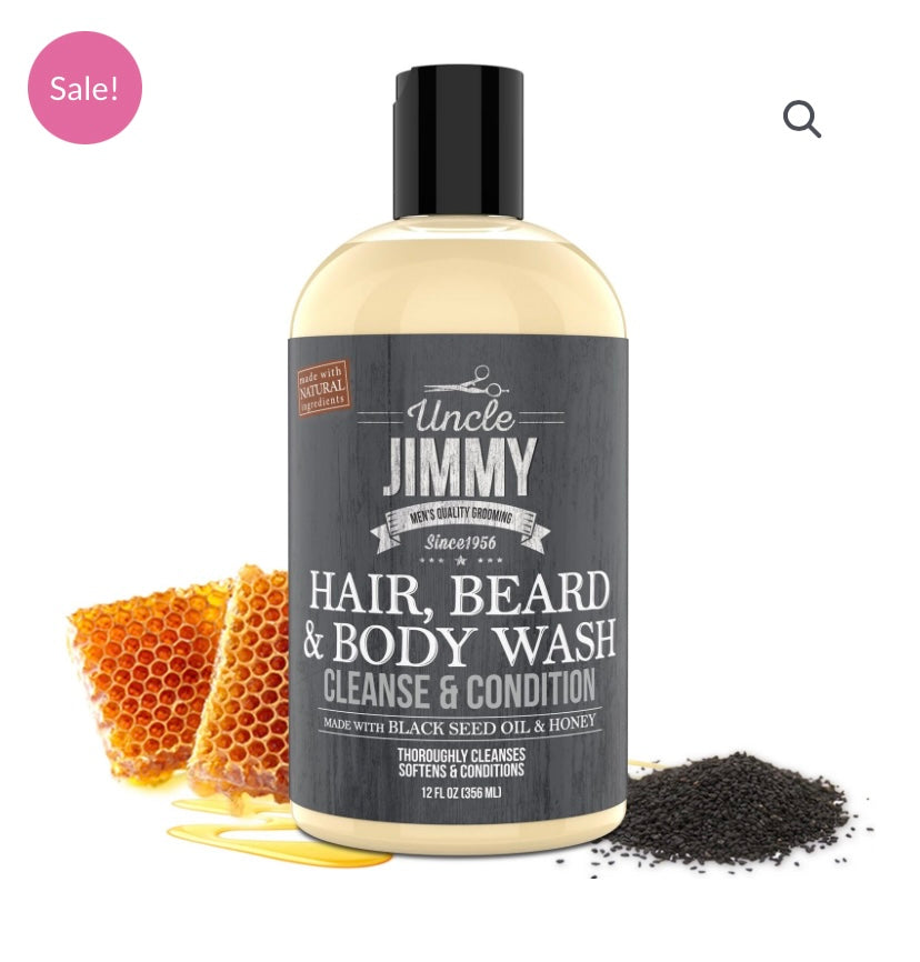 UNCLE JIMMY HAIR, BEARD & BODY WASH 12OZ