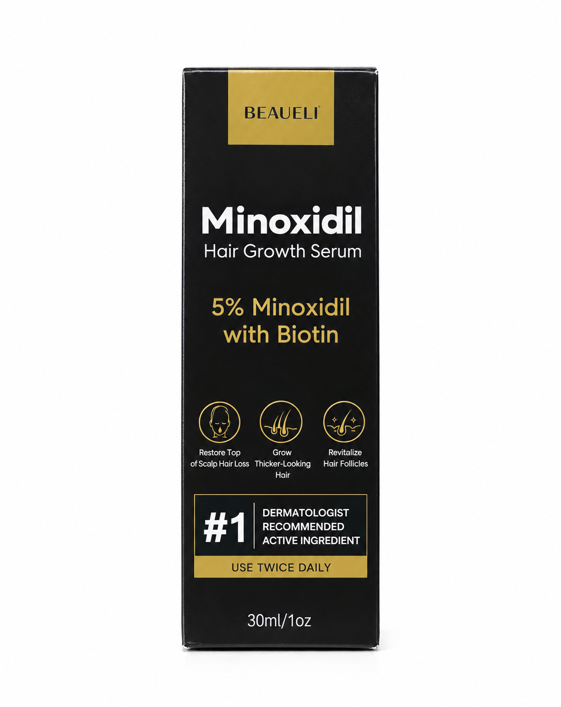 Beaueli Minoxidil Hair Growth Serum 5% with Biotin