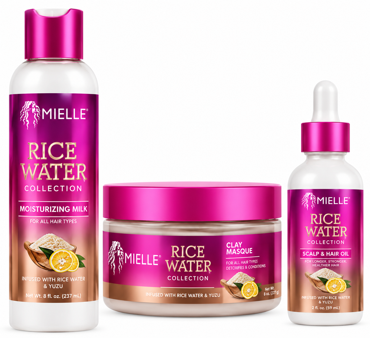 Mielle Rice Water Collection – Complete Hair Care Bundle