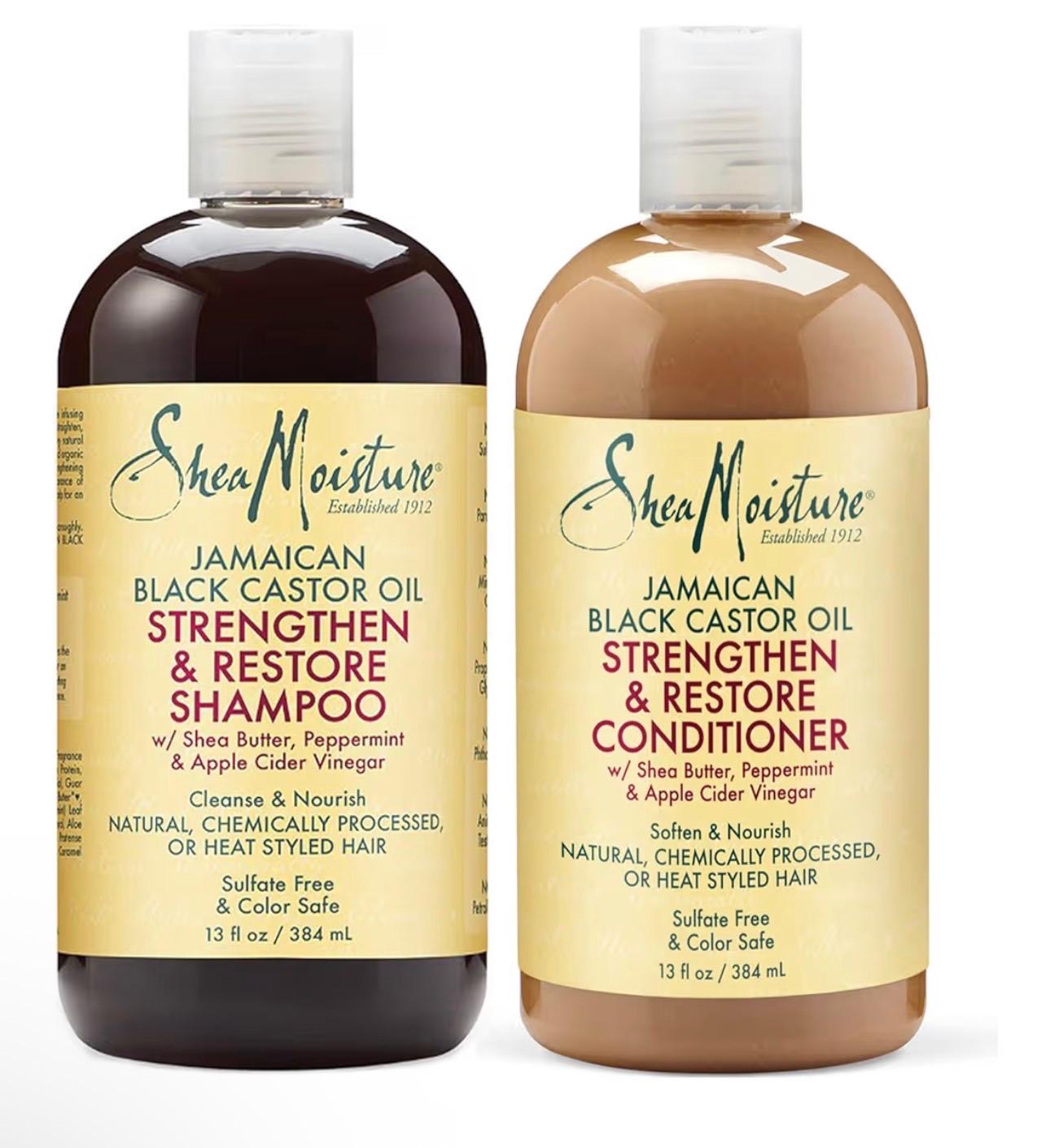 SheaMoisture Jamaican Black Castor Oil Strengthen & Restore Shampoo & Conditioner Set