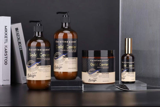 Keratine Queen Gold Caviar Hair Care Set