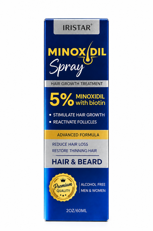 Iristar Minoxidil Spray 5% with Biotin – Hair & Beard