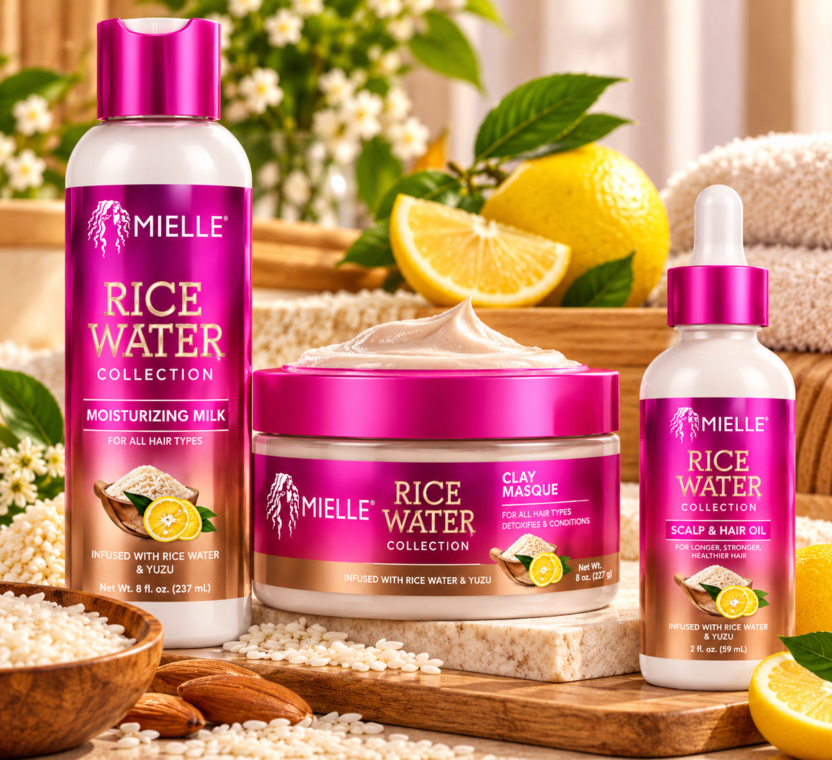 Mielle Rice Water Collection – Complete Hair Care Bundle