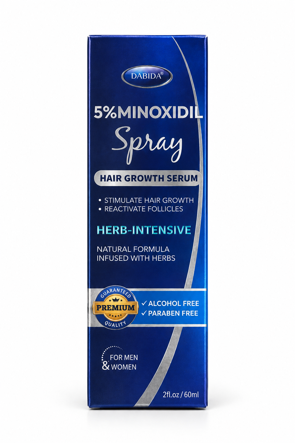 Dabida 5% Minoxidil Spray – Herb Intensive Natural Formula