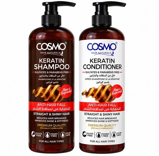 This is a Cosmo Hair Naturals Keratin Shampoo & Conditioner Sets.