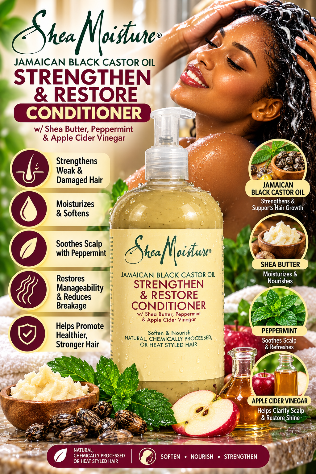 SHEA MOISTURE JAMAICAN BLACK CASTOR OIL CONDITIONER
