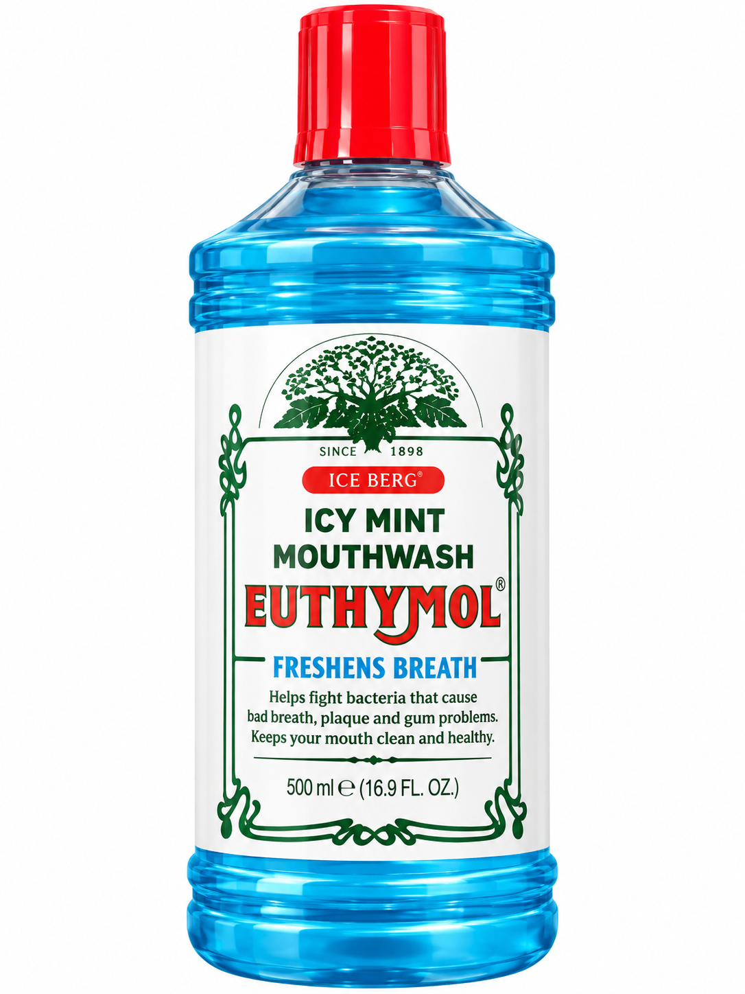 Euthymol Fresh Blend Ice Mint Mouthwash – 0% Alcohol