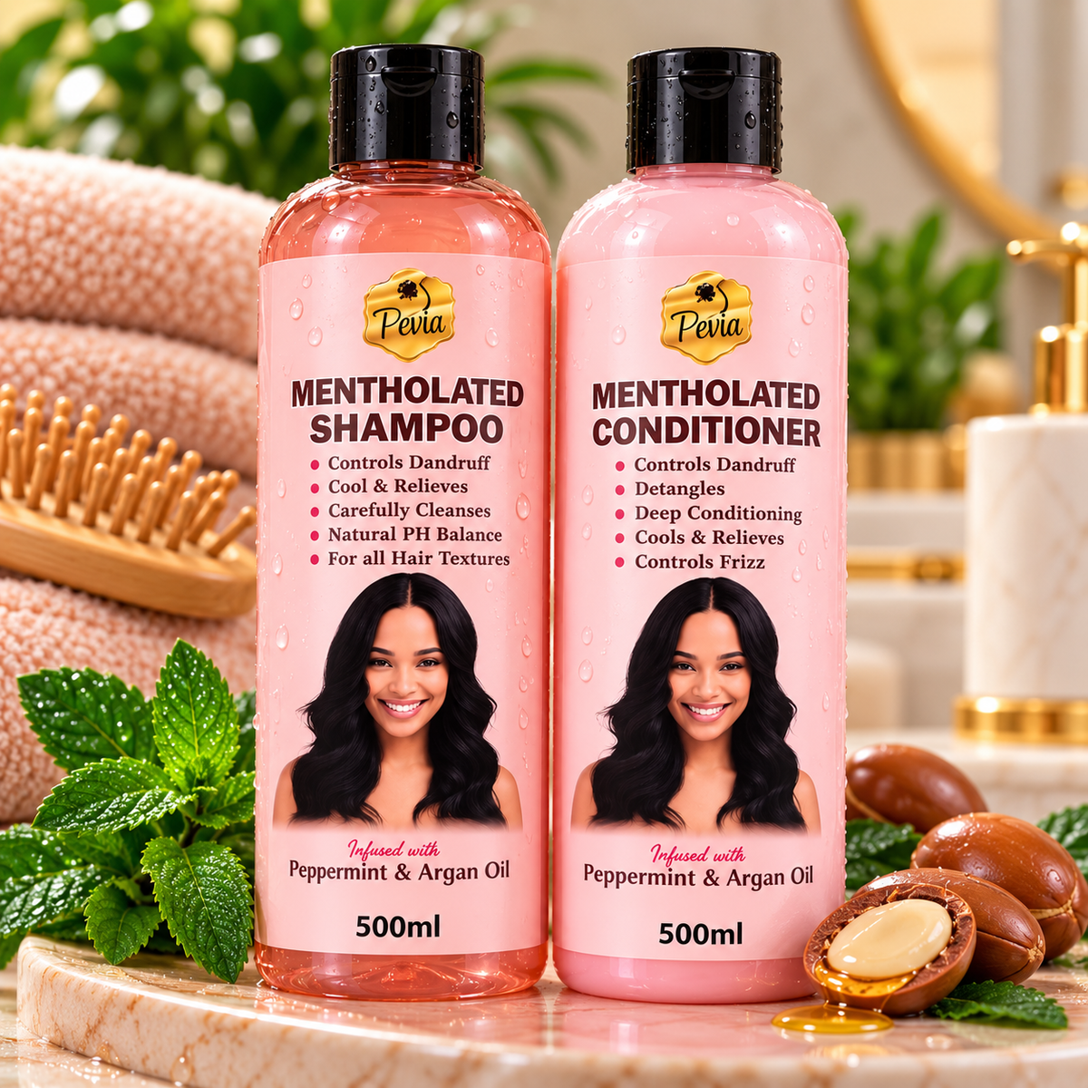 Pera Mentholated Shampoo & Conditioner Set
