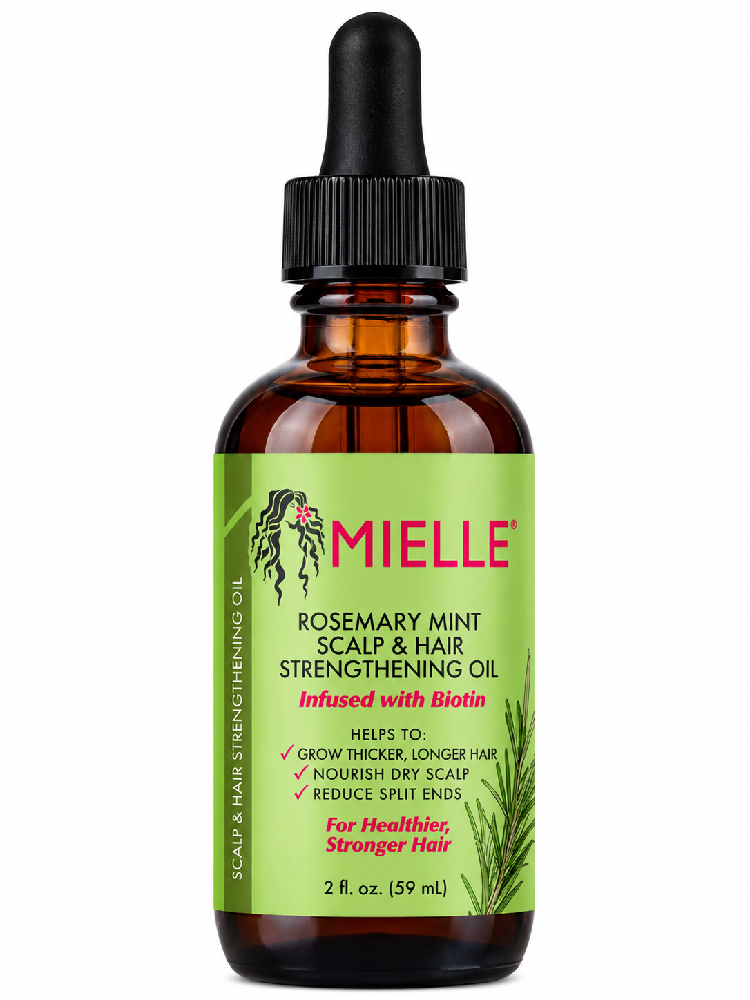 MIELLE ORGANICS ROSEMARY MINT SCALP & HAIR STRENGTHENING OIL 2OZ