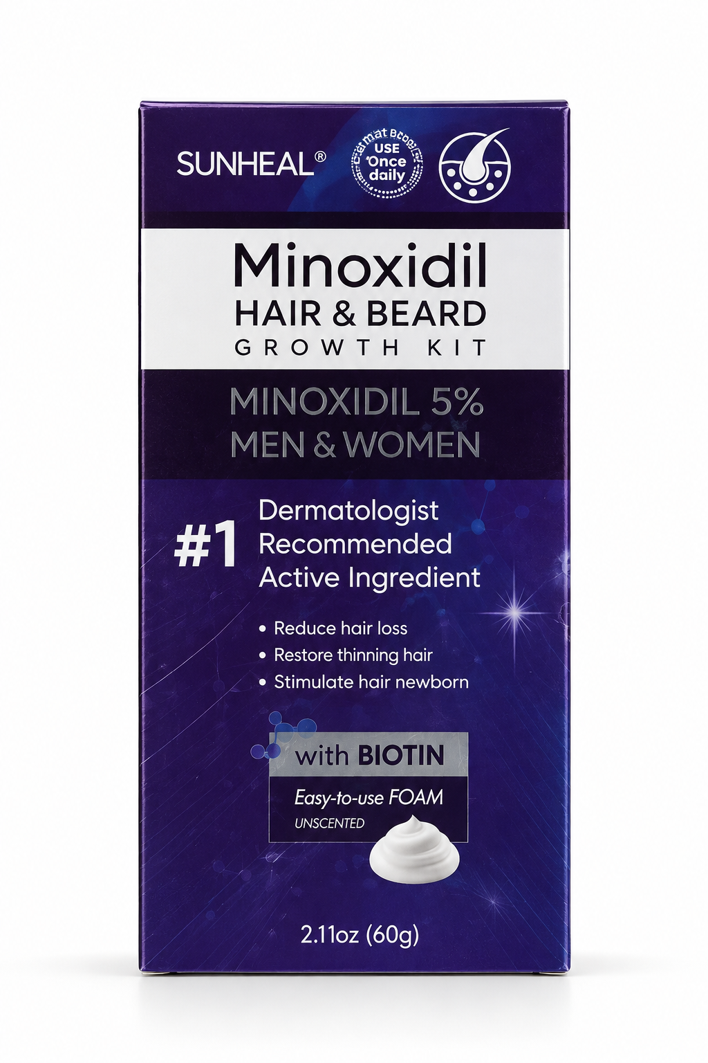 Sunheal Minoxidil Hair & Beard Growth Kit