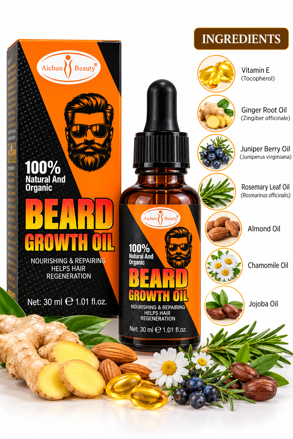 Aichun Beauty Beard Growth Oil