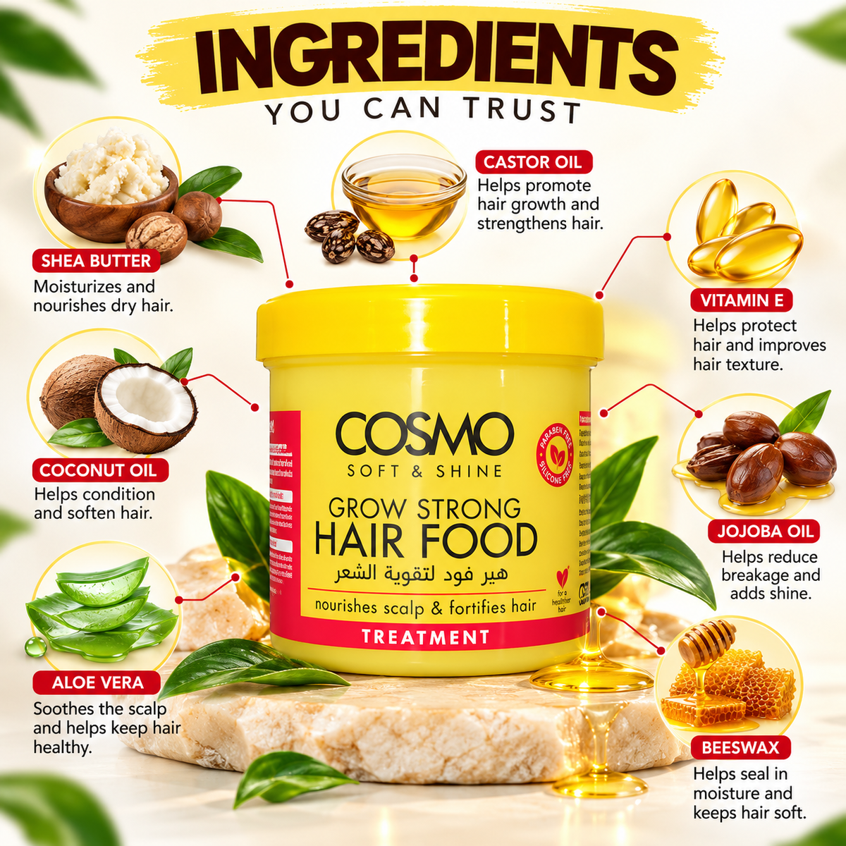 COSMO Soft & Shine Gro Strong Hair Food