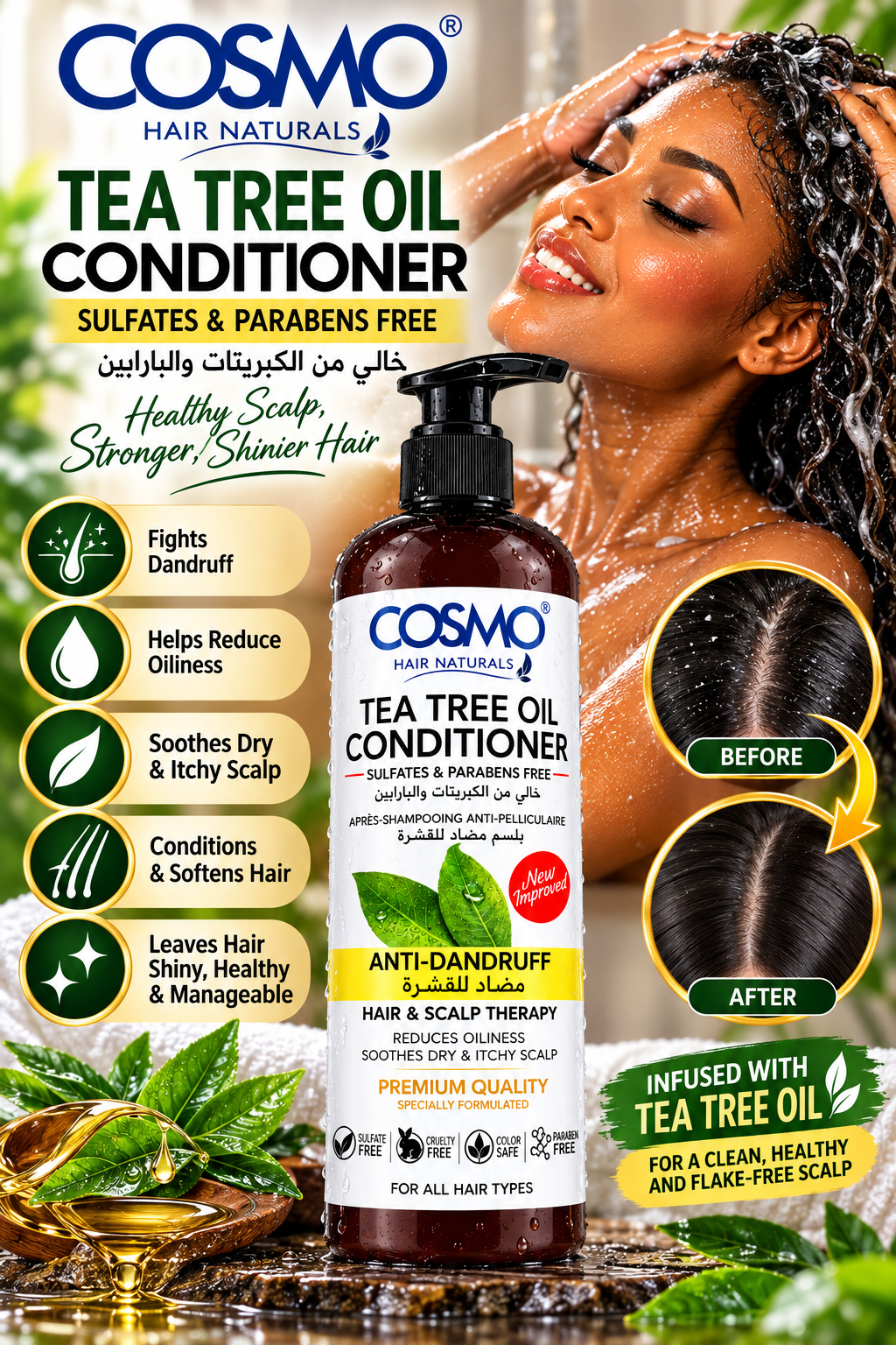 Cosmo Hair Naturals Tea Tree Oil Conditioner