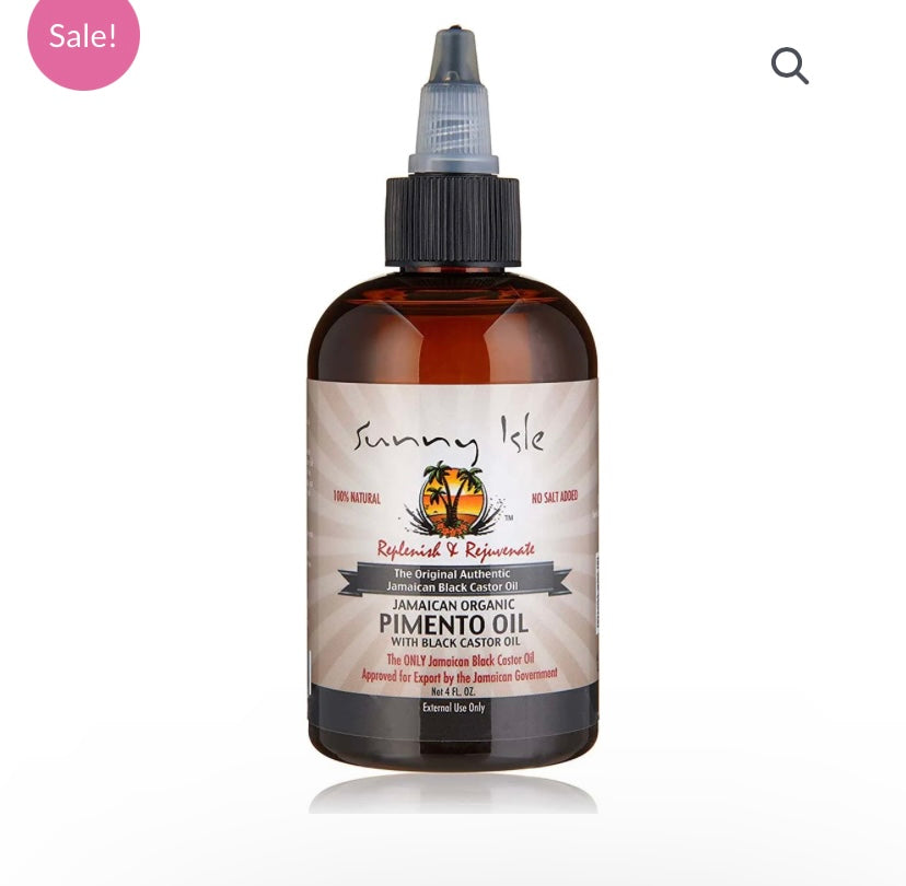 Sunny Isle Jamaican Organic Pimento Oil with Black Castor Oil 4oz