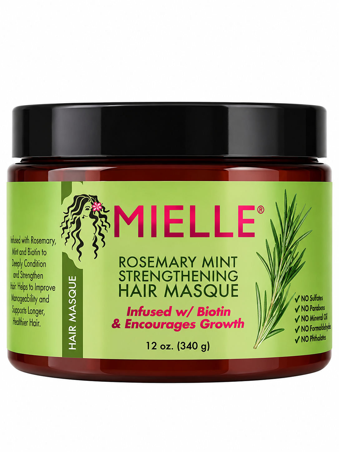 MIELLE ORGANICS ROSEMARY MINT STRENGTHENING HAIR MASQUE 12OZ