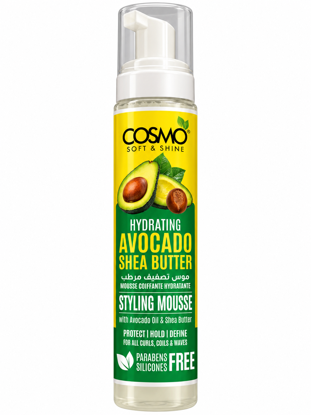 Cosmo Soft & Shine Hydrating Avocado Shea Butter Styling Mousse