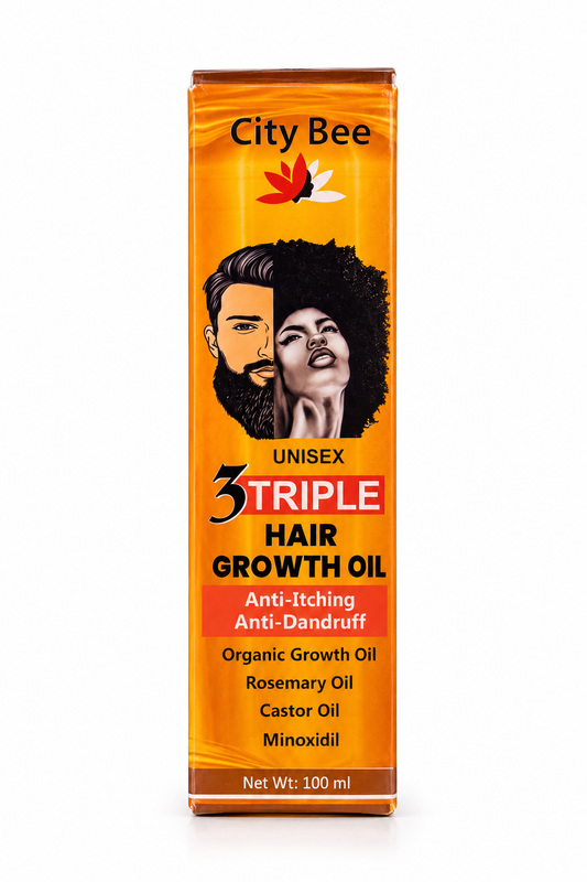 City Bee Unisex 3 Triple Hair Growth Oil – Anti-Dandruff & Anti-Itching