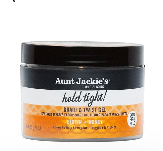 AUNT JACKIE’S HOLD TIGHT! BRAID & TWIST GEL WITH EXTRA FIRM HOLD 7.5OZ