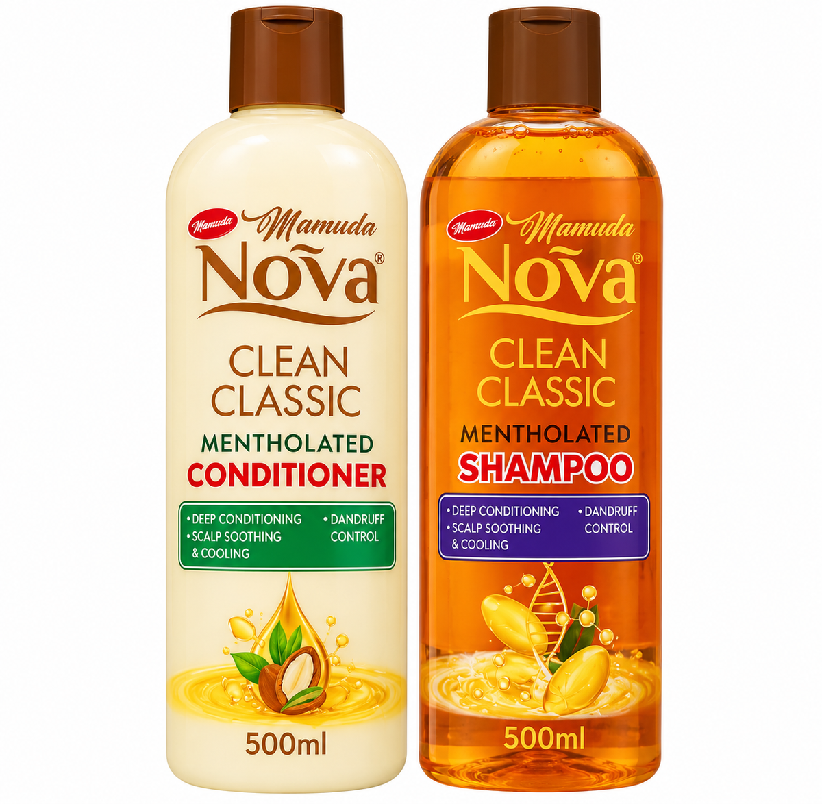 Mamuda Nova Clean Classic Mentholated Shampoo & Conditioner Set