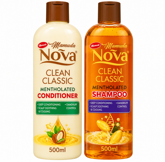 Mamuda Nova Clean Classic Mentholated Shampoo & Conditioner Set