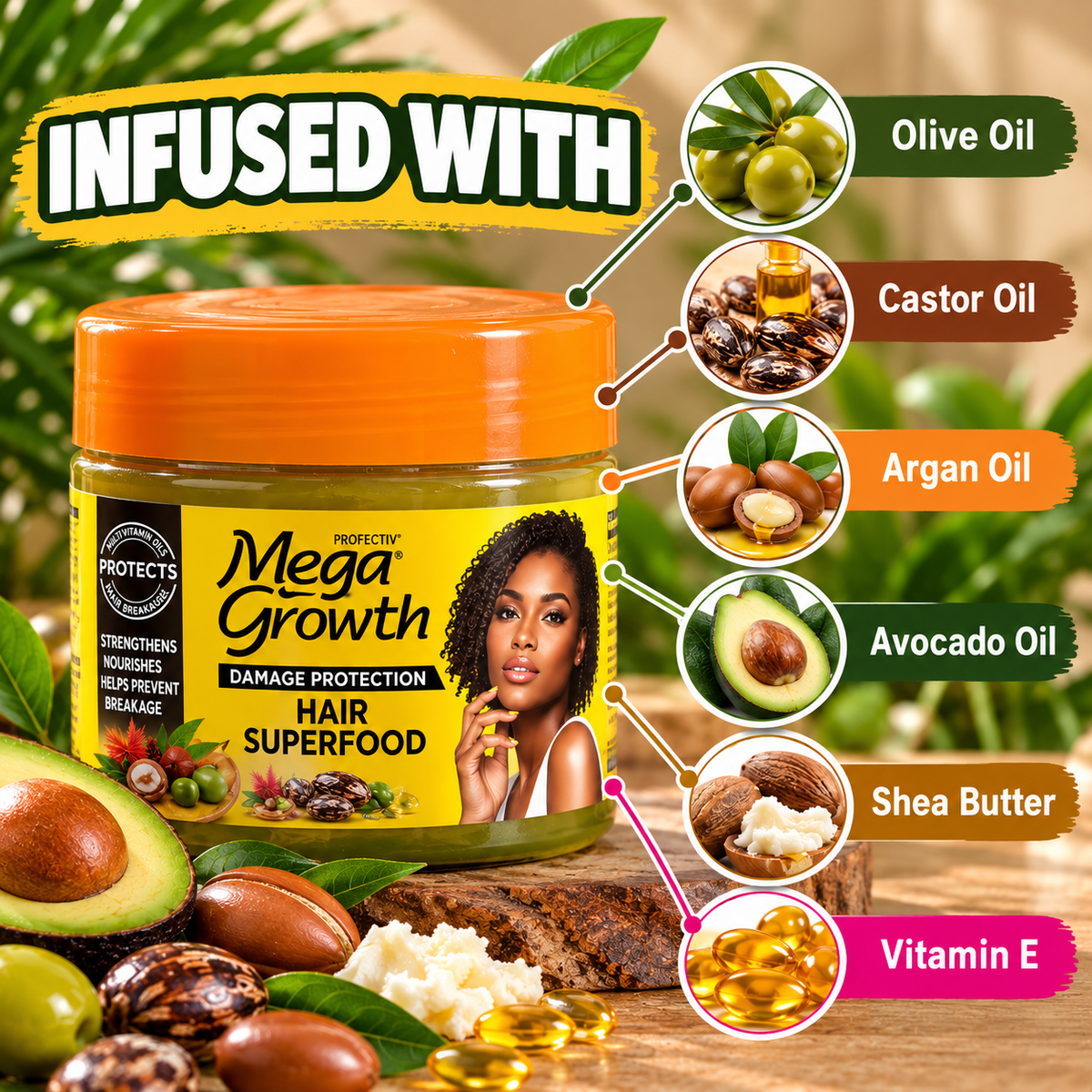 MEGAGROWTH Damage Protection Hair Superfood