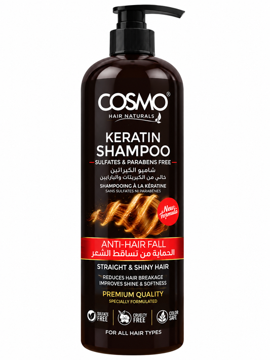 Cosmo Hair Naturals Keratin Shampoo – Sulfate & Paraben Free