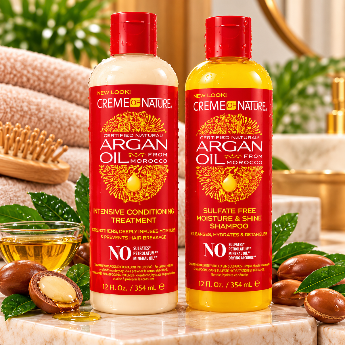 Creme of Nature Argan Oil Shampoo & Intensive Conditioning Treatment Set