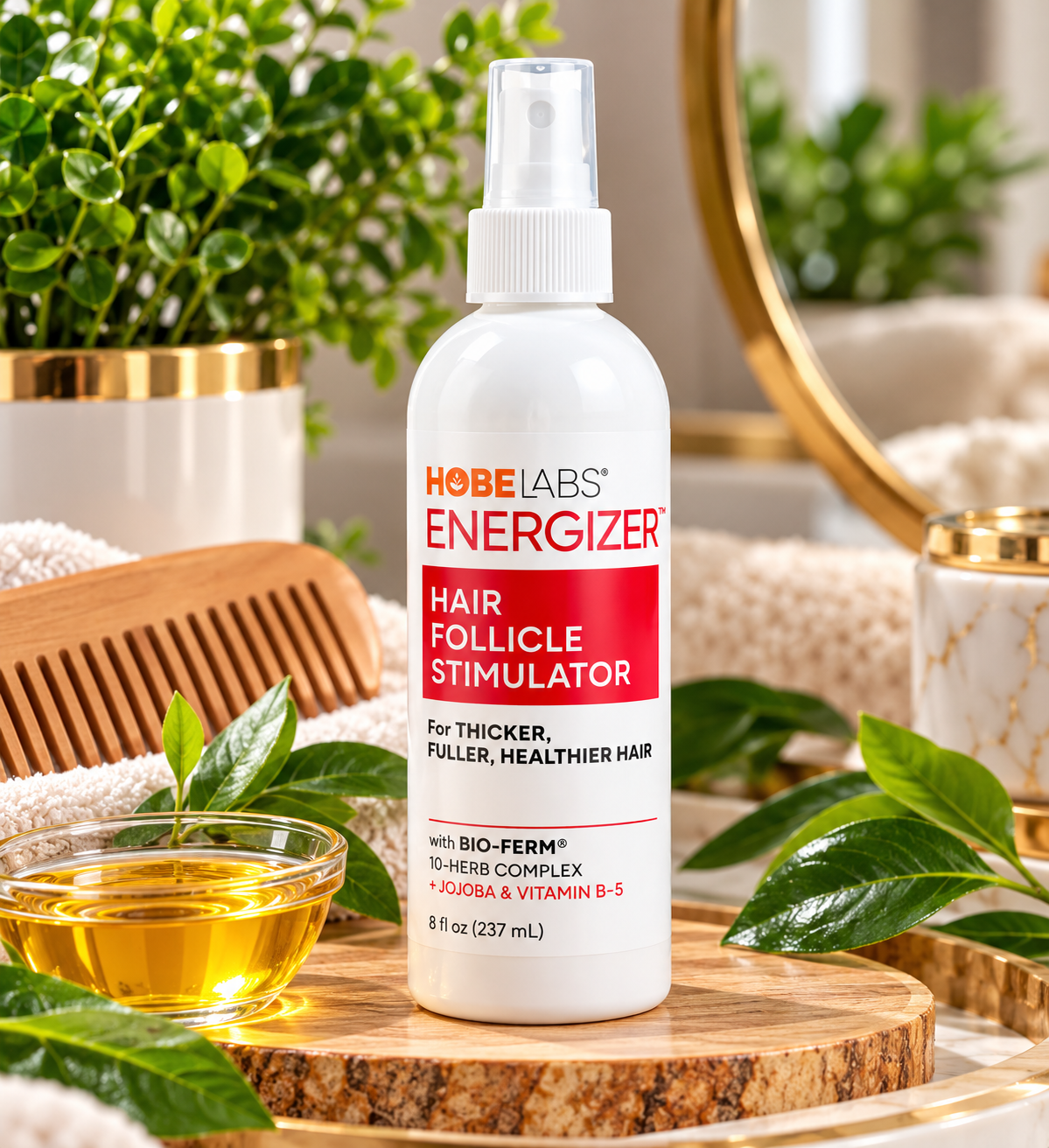 Hobe Labs Energizer Hair Follicle Stimulator – 8 fl oz & 2 fl oz